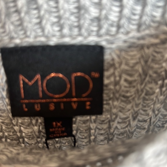 Women’s Lightweight Sweater 1X Grey - Picture 5 of 8